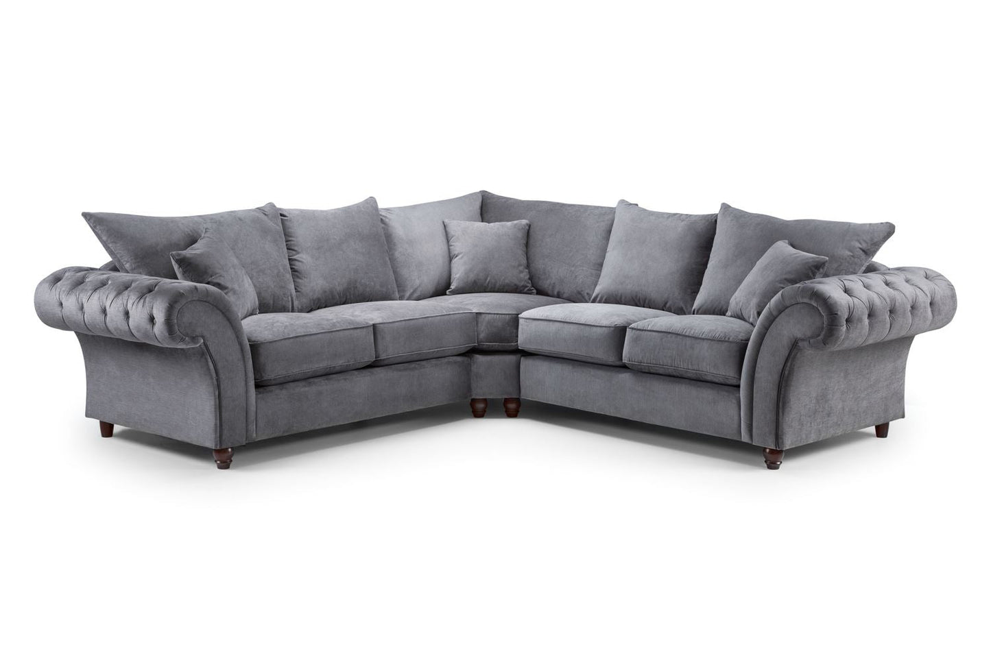 Willow Grey Large Corner sofa - premium fullback sofa with UK and Isle of Man delivery