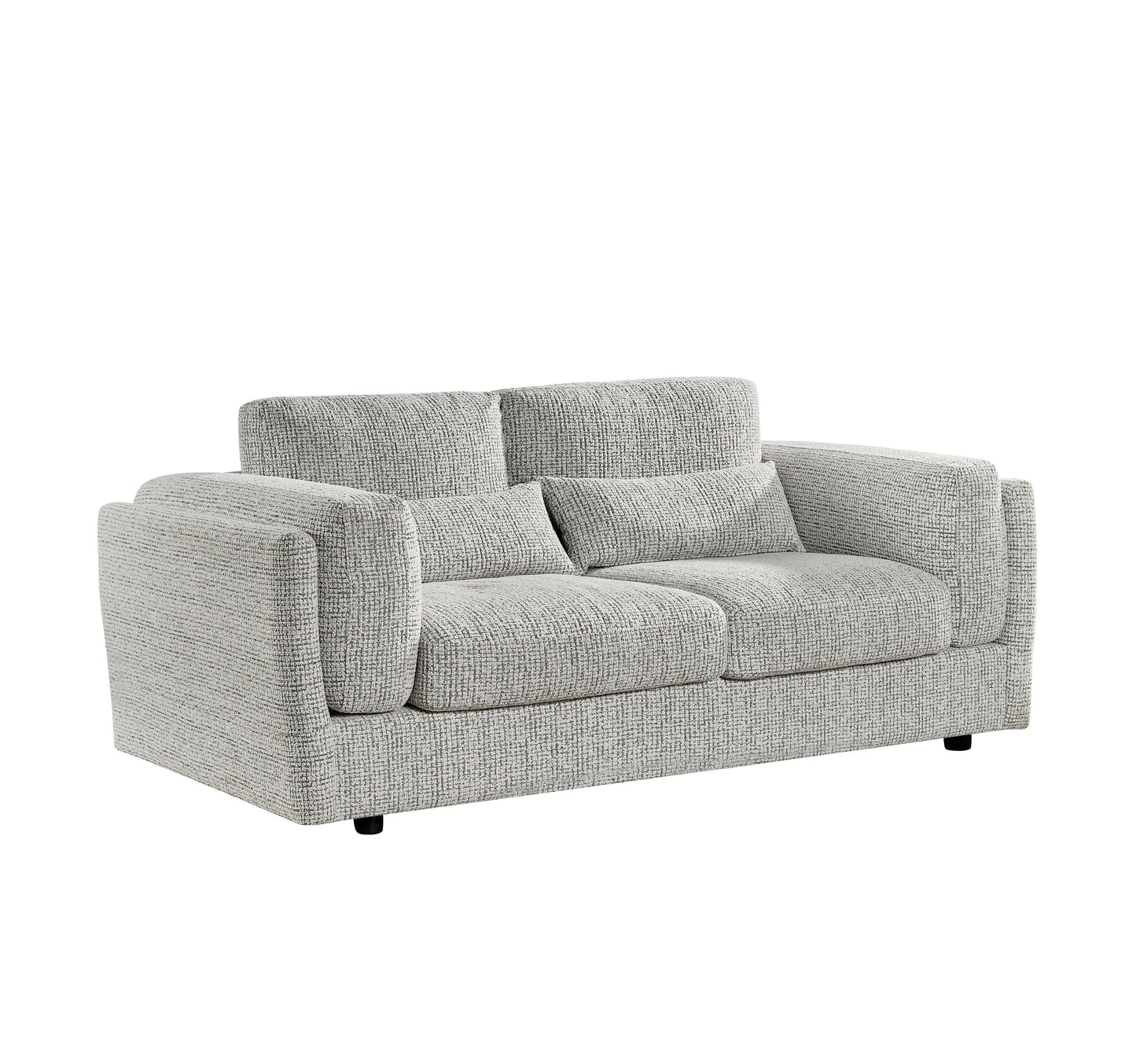 Barbi Sofa Grey 3 Seater - deep seat fabric sofa UK at Dreamy