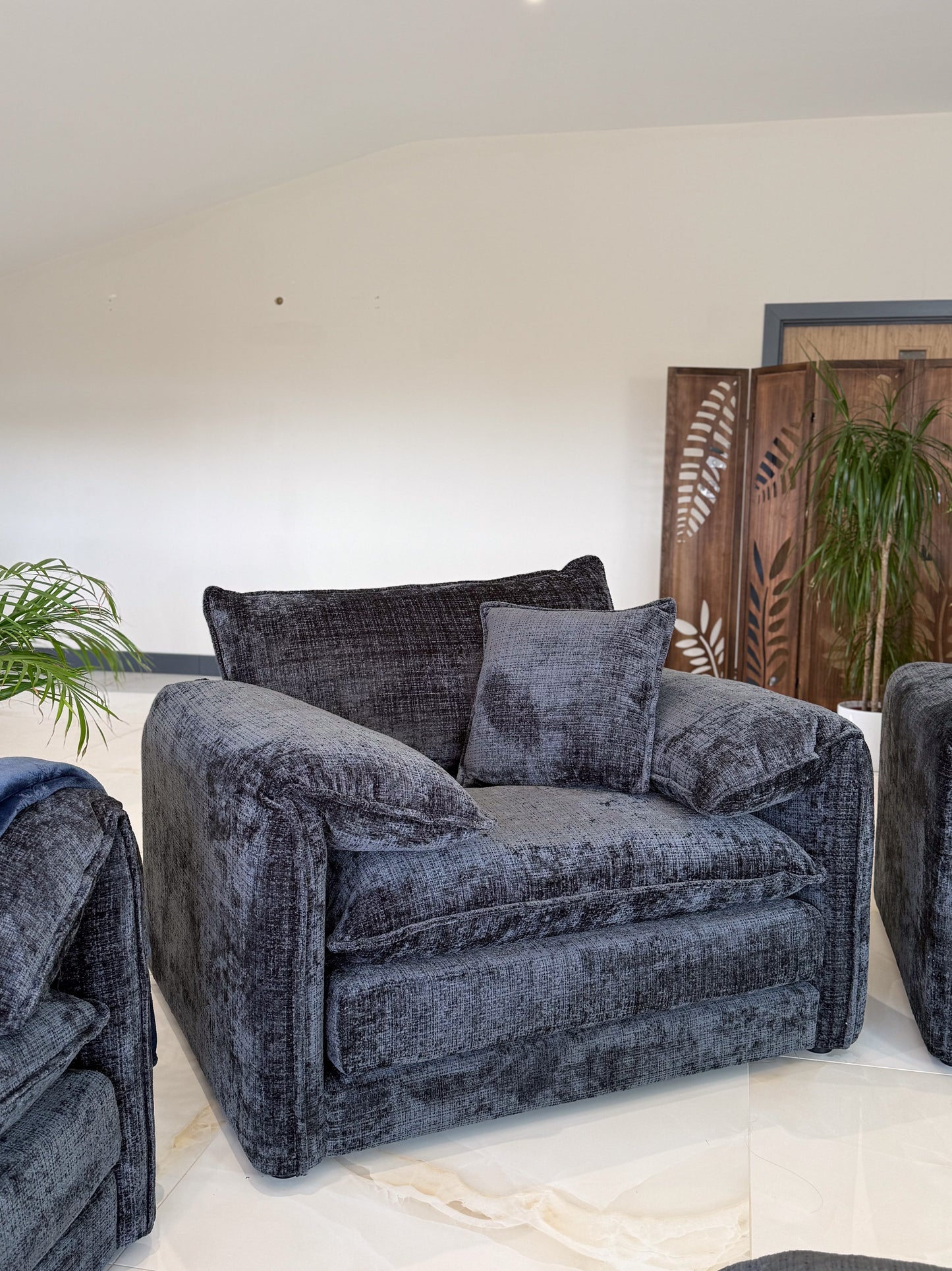 Sonia Sofa Black Armchair - premium armchair with free Isle of Man and UK delivery