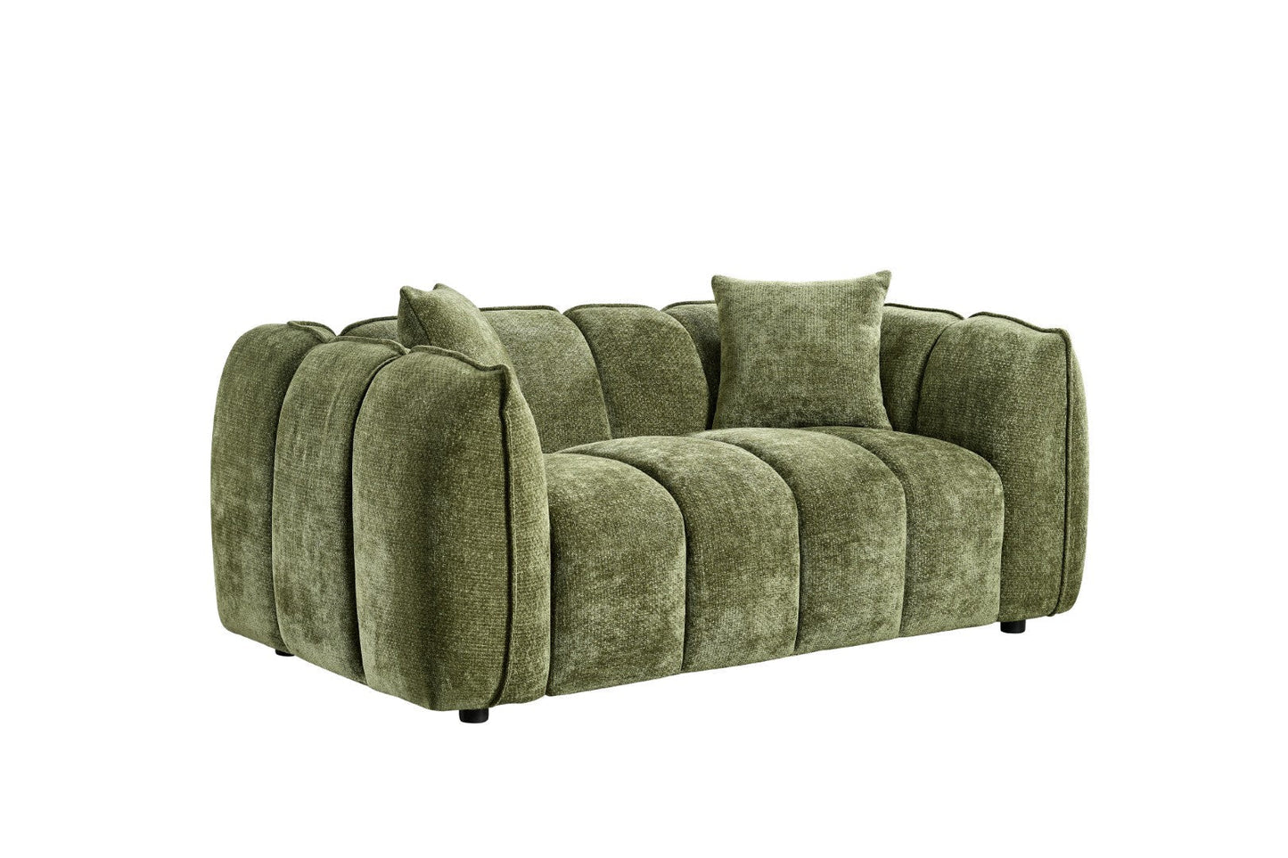 Vera Sofa Olive 2 Seater - modern compact sofa UK at Dreamy