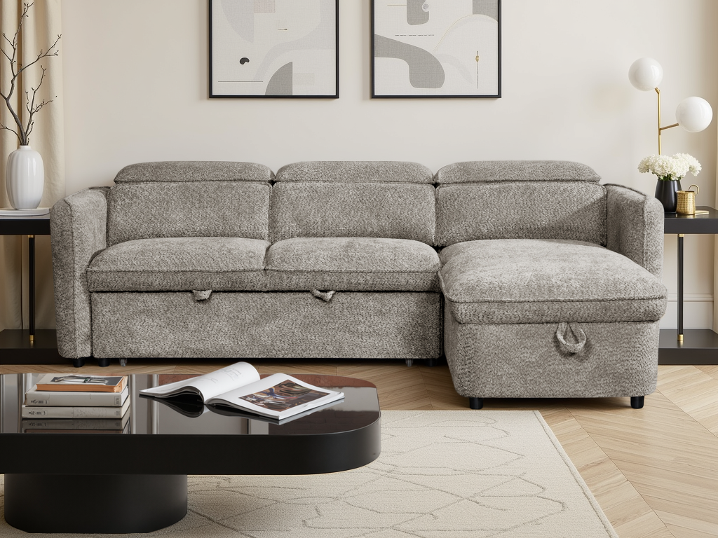 Camila Sofabed Grey Universal Corner - Camila sofa range - Dreamy furniture Isle of Man and UK