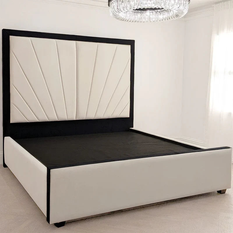 Tokyo Sunburst Bed with Piping
