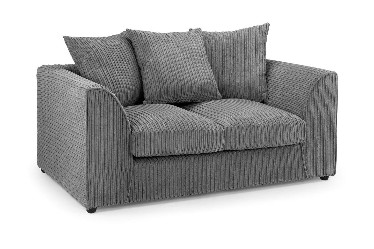 Harper Grey 2 Seater Sofa with dimensions W145 x D87 x H80cm | Seat height 38cm | Seat depth 55cm | Seat width 98cm - Dreamy UK and Isle of Man