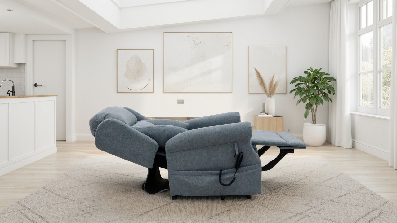 Faith Rise and Recline Chair Grey from Dreamy - sofa with free Isle of Man and UK delivery