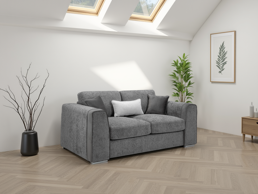 Natalie Grey 2 Seater sofa at Dreamy – W195 x D103 x H90cm with free Isle of Man and UK delivery