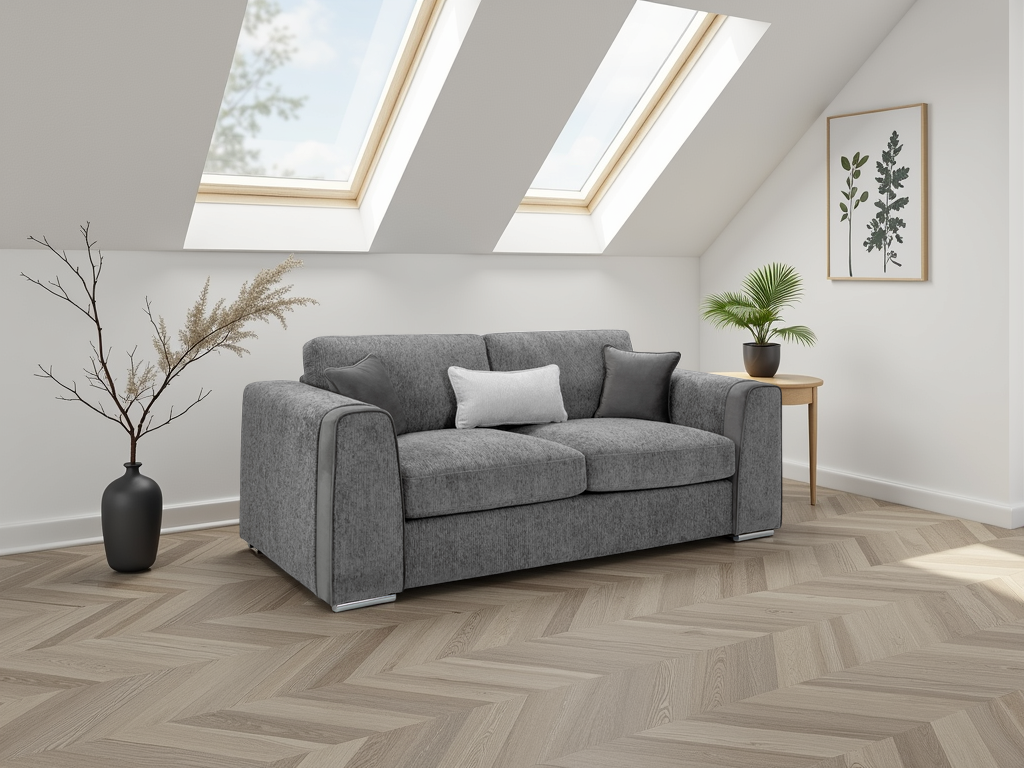 Natalie Grey 3 Seater sofa at Dreamy – W216 x D103 x H90cm with free Isle of Man and UK delivery
