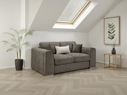 Natalie Mocha 2 Seater Sofa with dimensions W195 x D103 x H90cm | Seat height 50cm | Seat depth 70cm | Seat width 140cm - Dreamy UK and Isle of Man