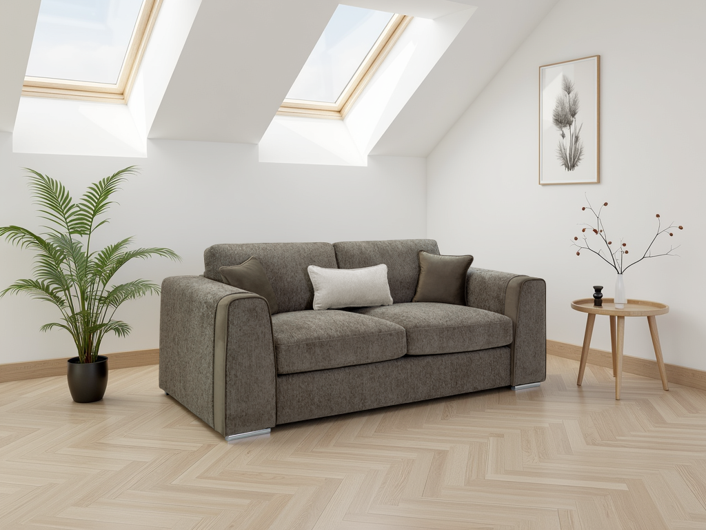 Natalie Mocha 3 Seater sofa at Dreamy – W216 x D103 x H90cm with free Isle of Man and UK delivery