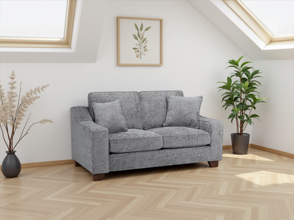 Nelly Sofa Slate 2 Seater - slate fabric 2 seater from Dreamy with free Isle of Man and UK delivery