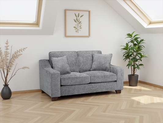 Nelly Sofa Slate 2 Seater - slate fabric 2 seater from Dreamy with free Isle of Man and UK delivery