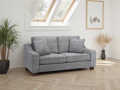 Nelly Sofa Slate 3 Seater - slate fabric 3 seater from Dreamy with free Isle of Man and UK delivery