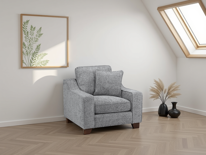 Nelly Sofa Slate Armchair - slate fabric armchair from Dreamy with free Isle of Man and UK delivery
