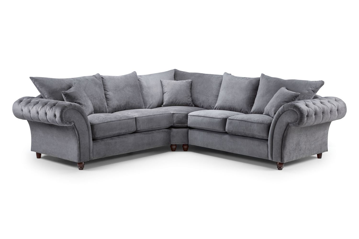 Willow Grey Large Corner sofa - premium fullback sofa with UK and Isle of Man delivery