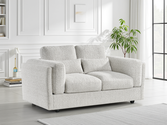 Barbi Sofa Beige 2 Seater - deep seat fabric sofa UK at Dreamy
