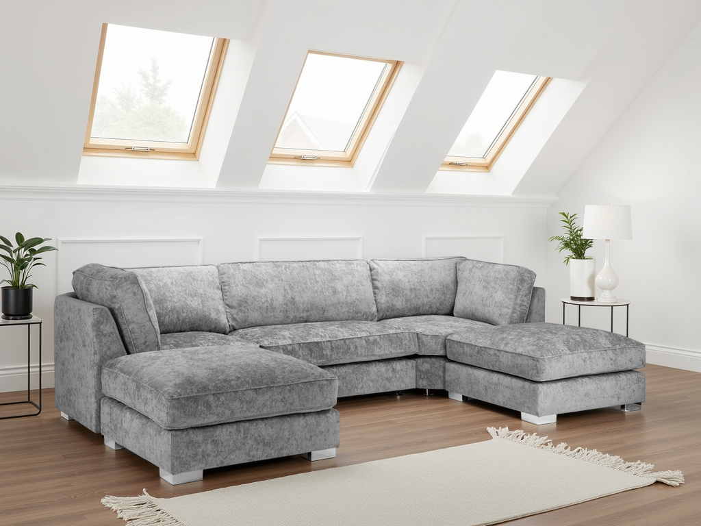 Bianco Fullback Sofa Platinum U Shape Corner at Dreamy – fullback u shape corner sofa with free Isle of Man and UK delivery