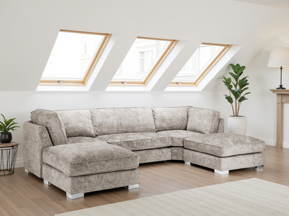 Bianco Fullback Sofa Truffle U Shape Corner at Dreamy – fullback u shape corner sofa with free Isle of Man and UK delivery