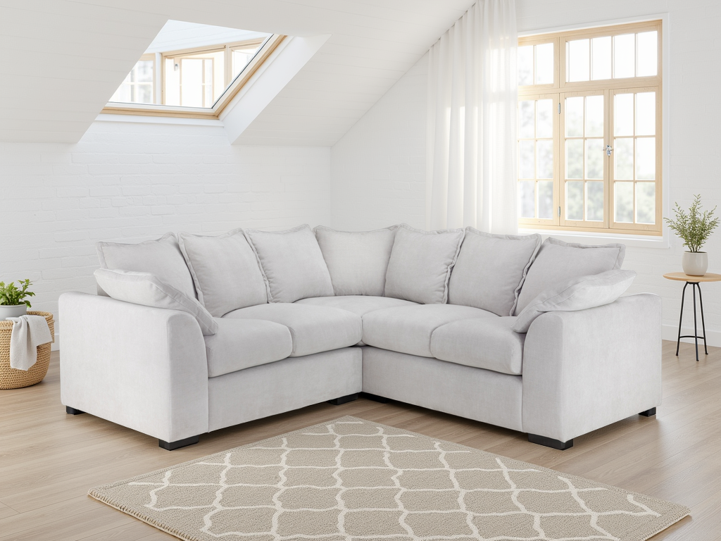 Connie Natural Large Corner sofa at Dreamy – W210 x L210 x D90 x H85cm with free Isle of Man and UK delivery