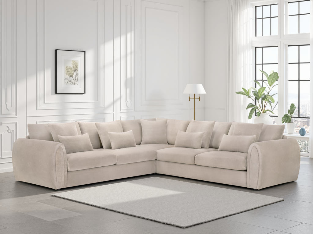 Milo Sofa Mocha Large Corner at Dreamy furniture store
