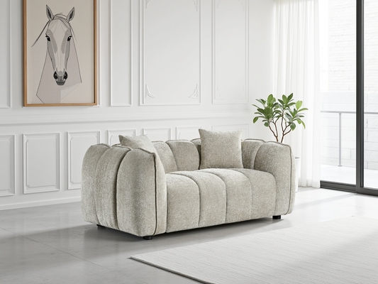 Vera Sofa Beige 2 Seater - modern compact sofa UK at Dreamy