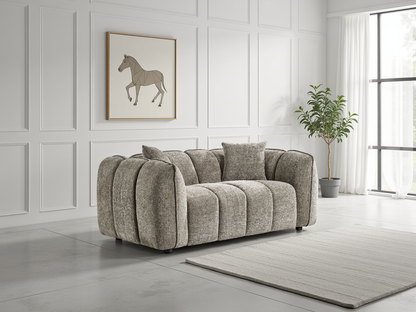 Vera Sofa Mocha 2 Seater - modern compact sofa UK at Dreamy