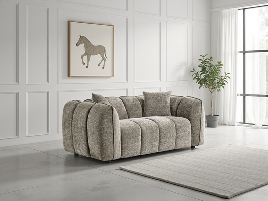 Vera Sofa Mocha 2 Seater - modern compact sofa UK at Dreamy