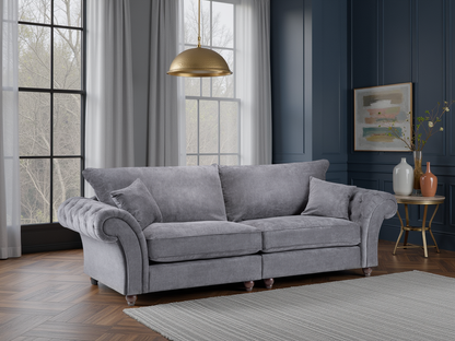Willow Grey 4 Seater sofa - premium fullback sofa with UK and Isle of Man delivery