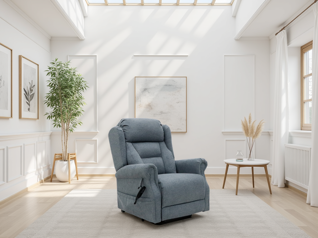 Faith Rise and Recline Chair Grey from Dreamy - sofa with free Isle of Man and UK delivery
