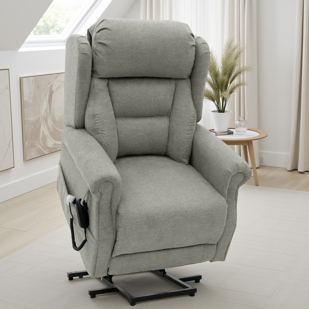 Faith Rise and Recline Chair Beige from Dreamy - sofa with free Isle of Man and UK delivery