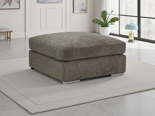 Natalie Mocha Footstool sofa at Dreamy – W96 x D96 x H50cm with free Isle of Man and UK delivery