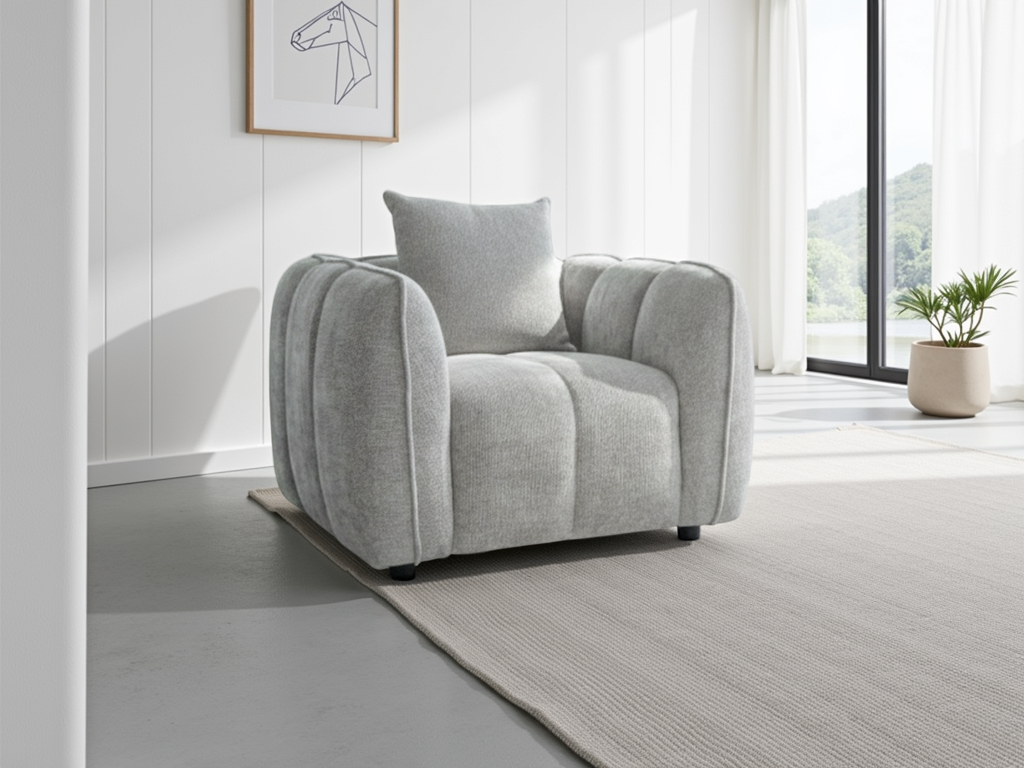Vera Sofa Grey Armchair from Dreamy - sofa with free Isle of Man and UK delivery