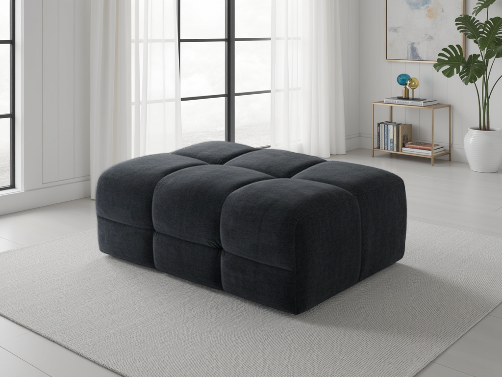 Joanna Sofa Black Footstool from Dreamy - sofa with free Isle of Man and UK delivery