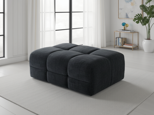 Joanna Sofa Black Footstool from Dreamy - sofa with free Isle of Man and UK delivery