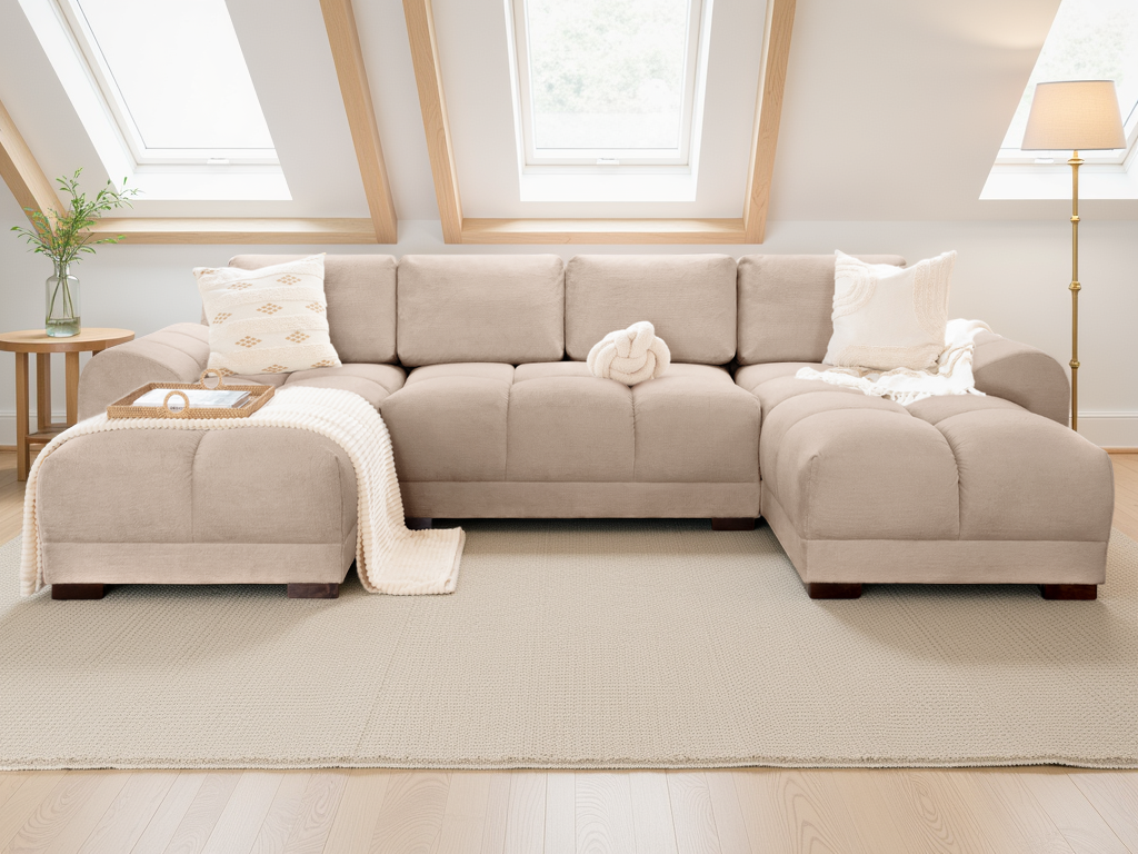 Azura Sofa Mocha U Shape Corner at Dreamy furniture store