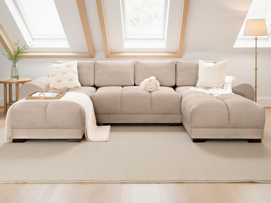 Azura Sofa Mocha U Shape Corner at Dreamy furniture store