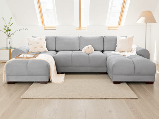 Azura Sofa Grey U Shape Corner at Dreamy furniture store