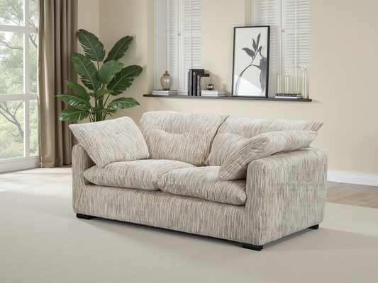 Quin Sofa Grey/Silver 2 Seater - family fabric sofa - Dreamy furniture