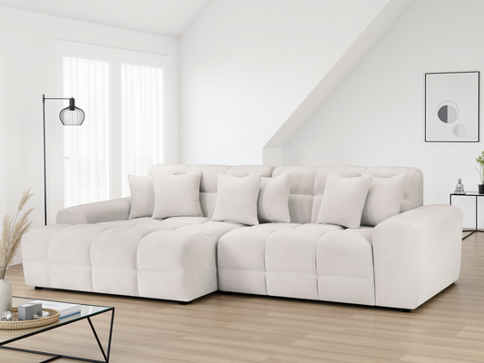 Joanna Sofa Beige Left Hand Facing Corner at Dreamy furniture store in Natural