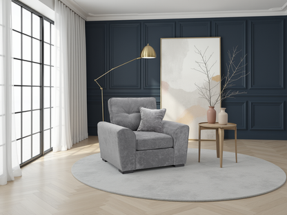 Maxine Sofa Grey Armchair - premium furniture with free Isle of Man and UK delivery