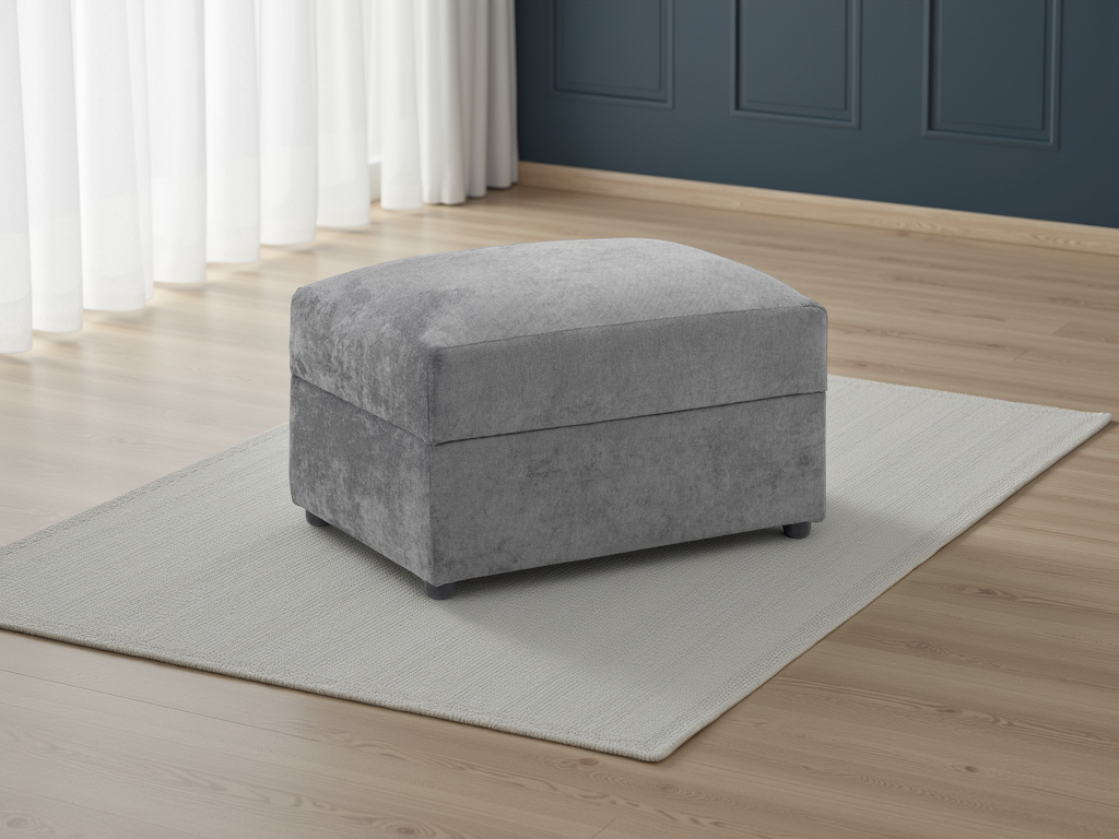 Maxine Sofa Grey Footstool - premium furniture with free Isle of Man and UK delivery