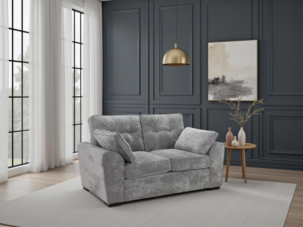 Maxine Sofa Grey 2 Seater - premium furniture with free Isle of Man and UK delivery