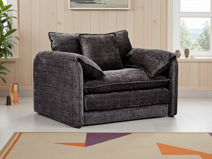 Sonia Sofa Black Armchair - premium armchair with free Isle of Man and UK delivery