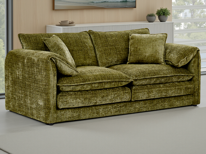 Sonia Sofa Green 3 Seater - premium sofa with free Isle of Man and UK delivery