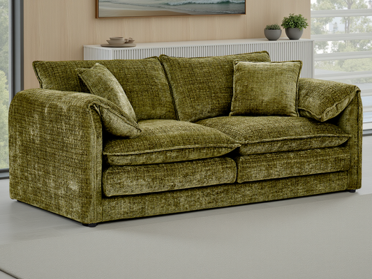 Sonia Sofa Green 3 Seater - premium sofa with free Isle of Man and UK delivery