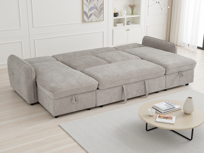 Morgan Sofabed Beige U Shape Corner - Morgan Sofabed Beige U Shape Corner sofa bed Isle of Man UK delivery