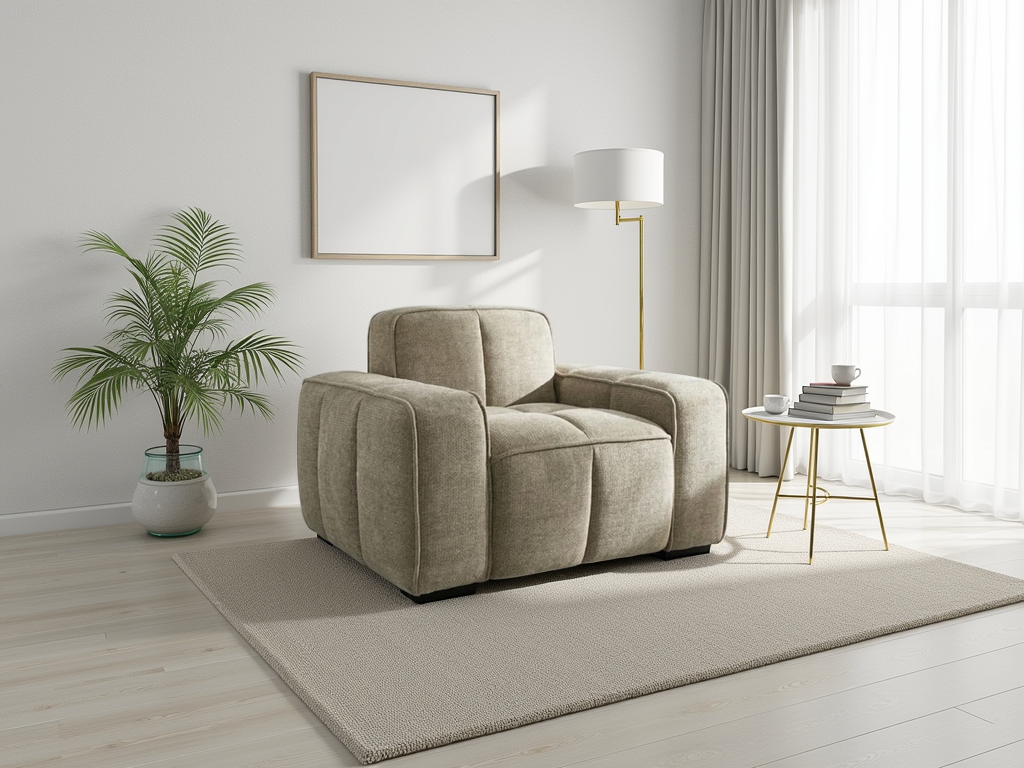 Palmer Sofa Beige Armchair - Palmer Sofa Beige Armchair armchair Isle of Man UK delivery
