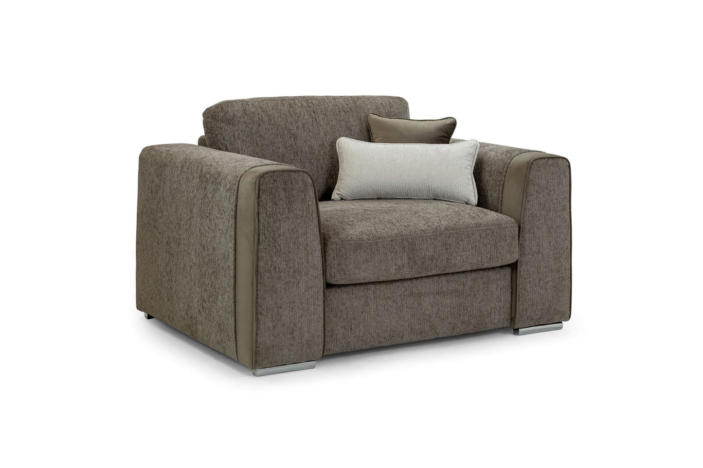 Natalie Mocha Armchair sofa at Dreamy – W140 x D103 x H90cm with free Isle of Man and UK delivery