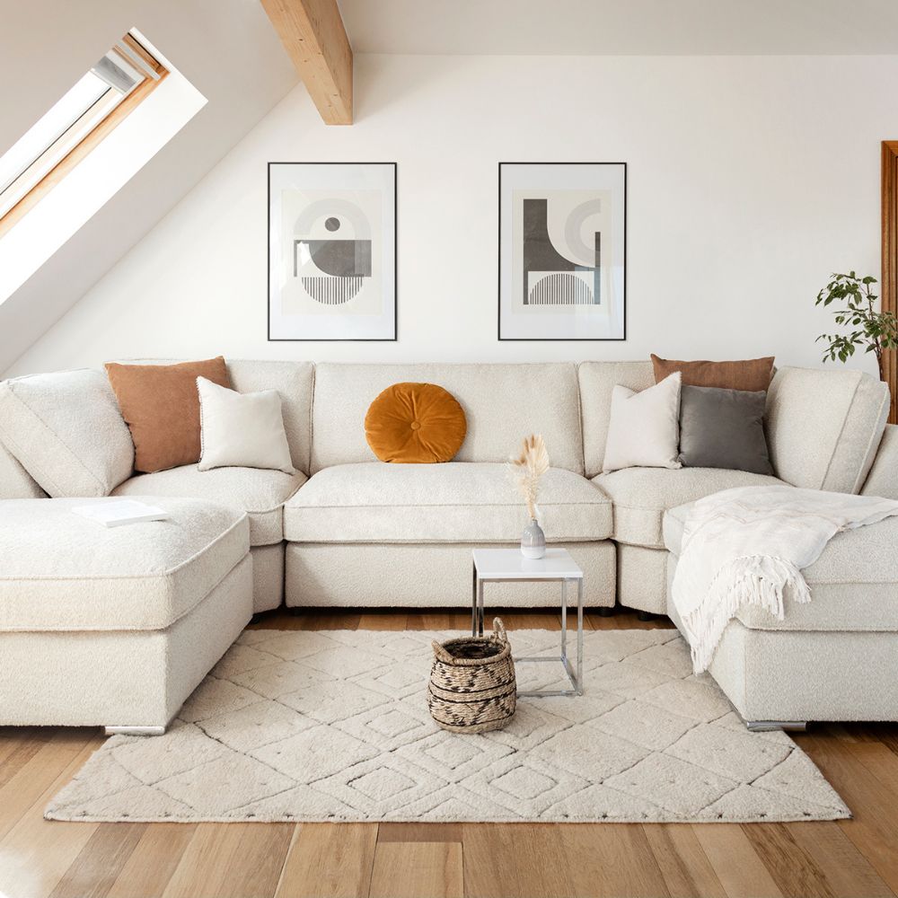 Inga Fullback Sofa Beige U Shape Corner