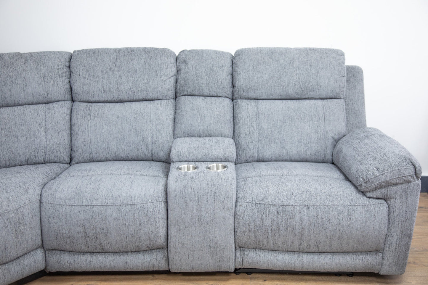 Owl Electric Recliner Sofa Grey Corner - grey fabric electric recliner corner sofa by Dreamy