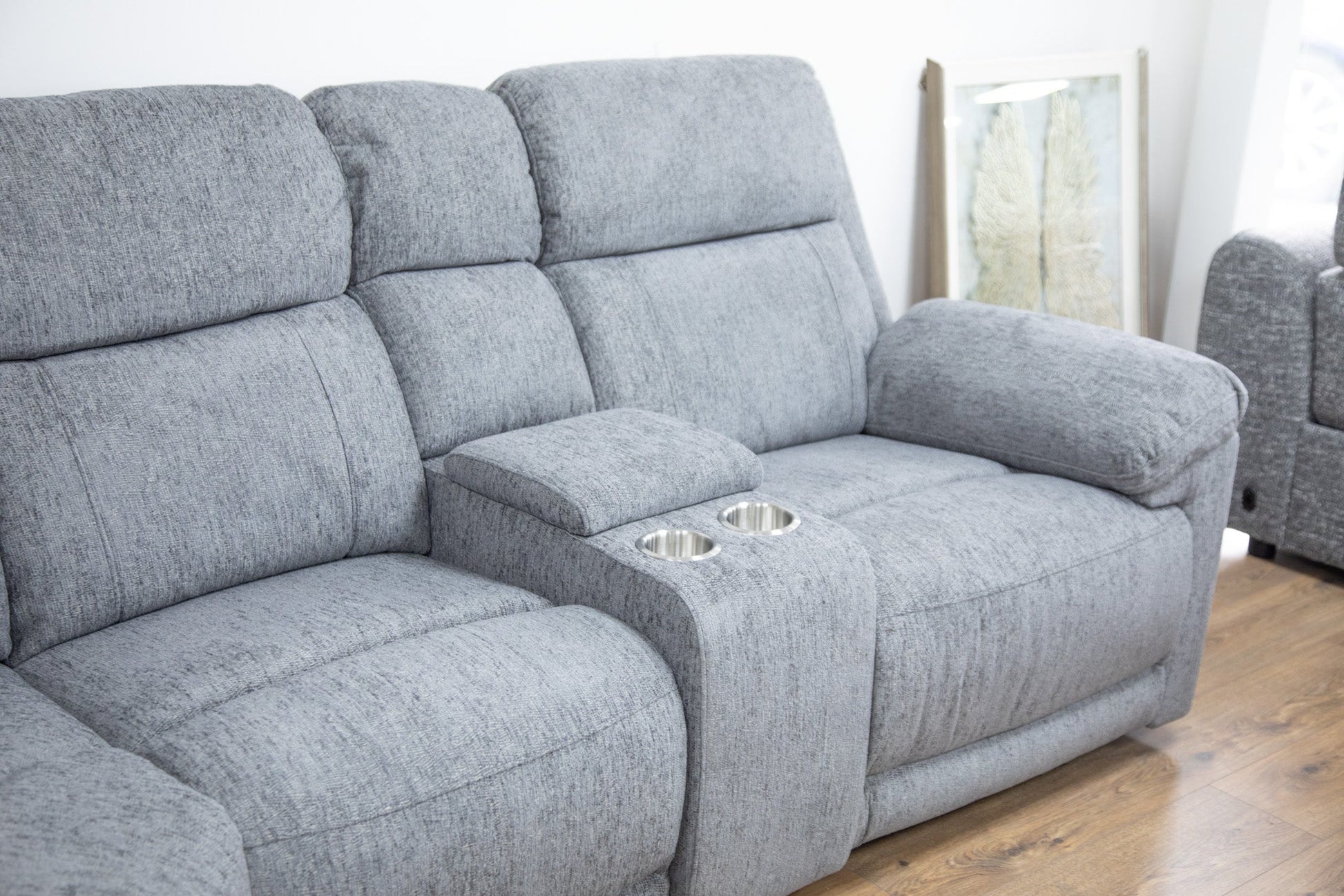 Owl Electric Recliner Sofa Grey Corner - grey fabric electric recliner corner sofa by Dreamy