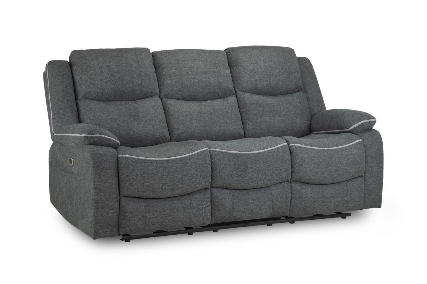 Haven Electric Recliner Sofa Graphite 3 Seater